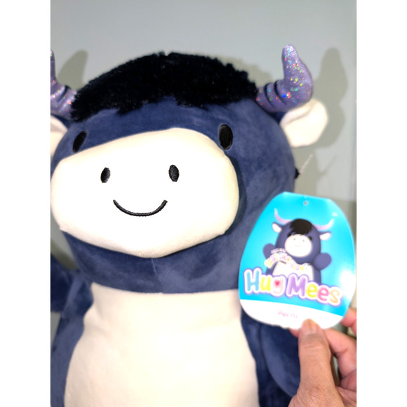 21" Perni Blue Highland Cow Bull Squishmallows Hug Mees Plush Stuffed Animal - Picture 2 of 6